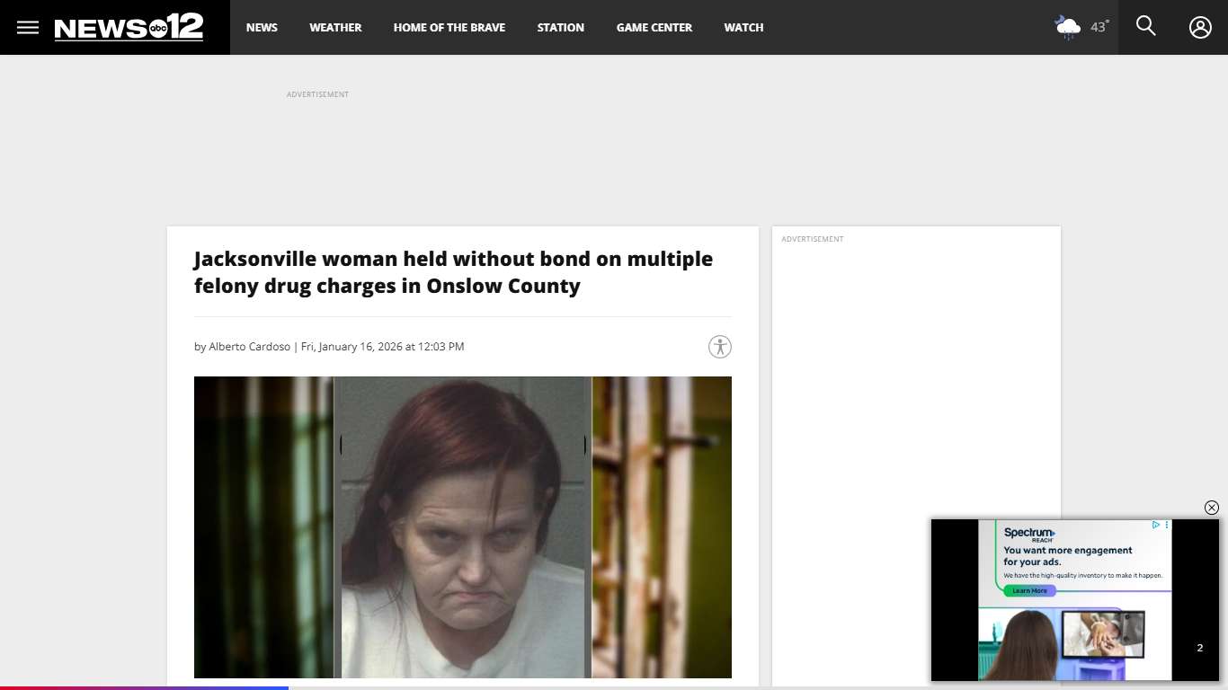 Jacksonville woman held without bond on multiple felony drug charges in Onslow County